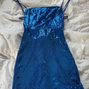 Lucy in the Sky Blue Sequin Mini Dress